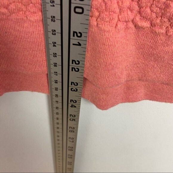 Anthropologie Field Flower Cashmere Waffle Knit Pullover Sweater Pink Boho Med - Picture 12 of 14